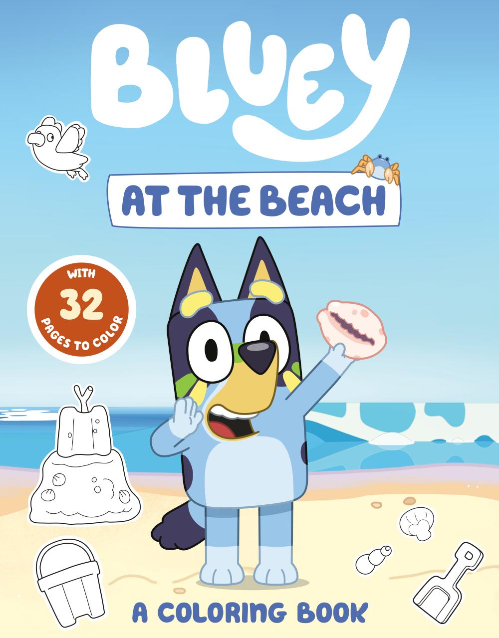 BLUEY AT THE BEACH COLORING BOOK SC