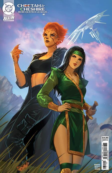 CHEETAH AND CHESHIRE ROB THE JUSTICE LEAGUE #1 CVR C LESLEY LEIRIX LI CARD STOCK VAR OF 6