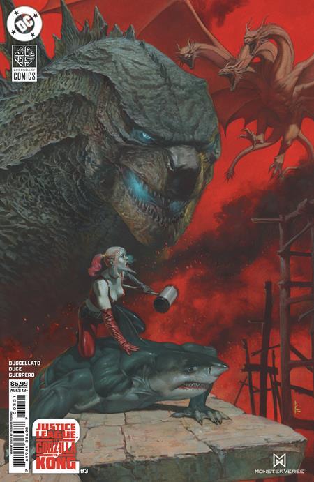 JUSTICE LEAGUE VS GODZILLA VS KONG 2 #3 CVR B RICCARDO FEDERICI CARD STOCK VAR OF 7