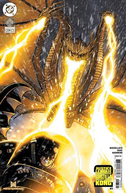 JUSTICE LEAGUE VS GODZILLA VS KONG 2 #3 CVR D INC 1:25 KEVIN MAGUIRE CARD STOCK VAR OF 7 1:25 INCV