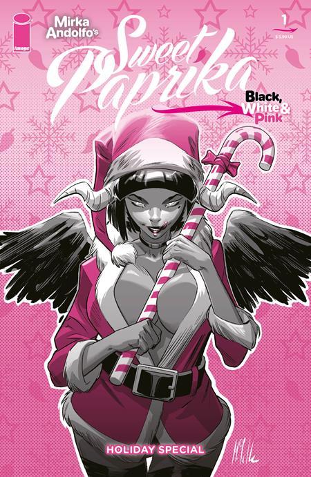 MIRKA ANDOLFOS SWEET PAPRIKA BLACK WHITE AND PINK HOLIDAY SPECIAL ONE SHOT CVR D MARCO FAILLA VAR